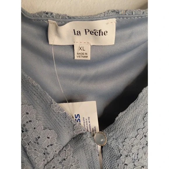 XL La Peche Y2K Babydoll Cottagecore Coquette Lace Floral Dainty Boho  Juniors - Picture 5 of 8